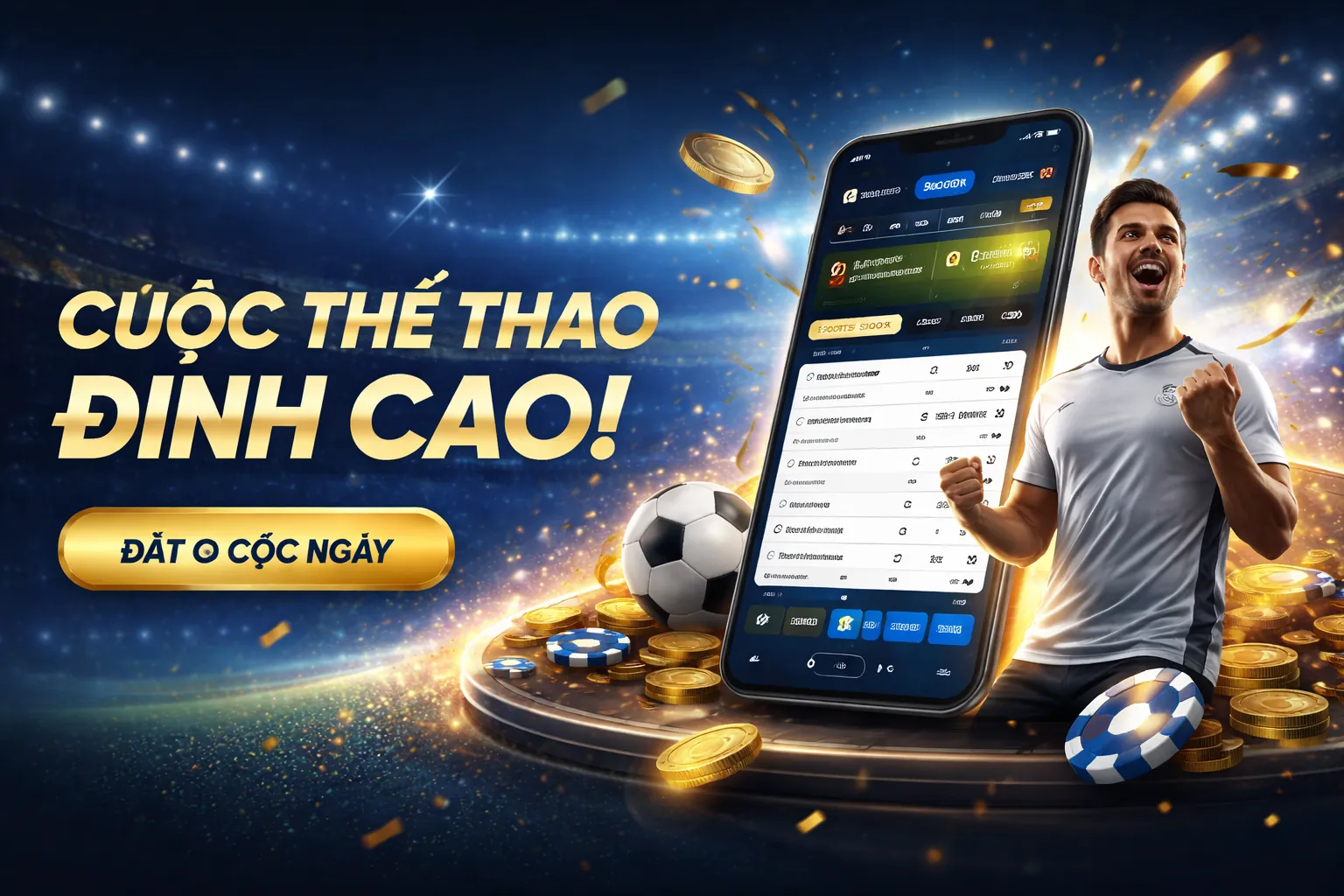 Hình ảnh sân vận động bóng đá với đèn rực sáng